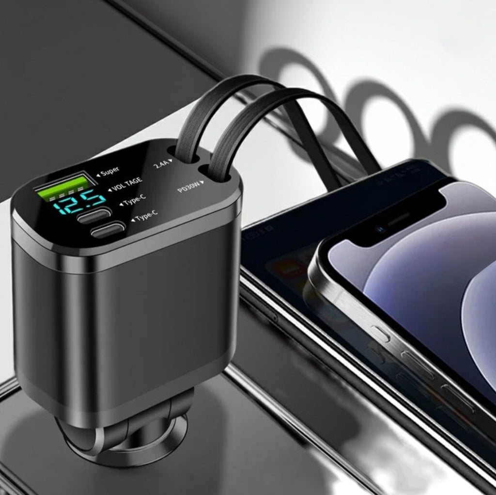 Uttrekkbar telefonlader